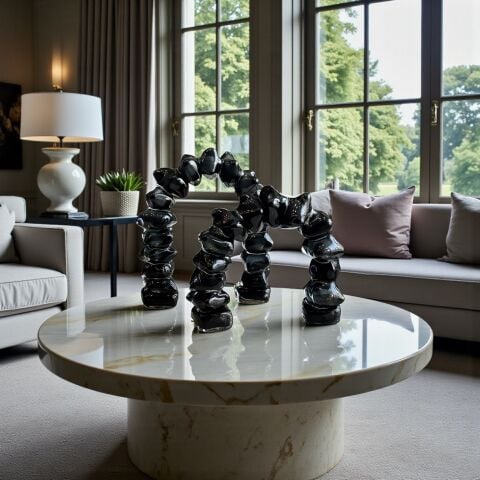 2'li Dominoes Cam Dekor – Siyah