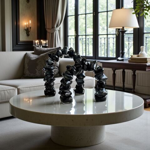 2'li Dominoes Cam Dekor – Siyah