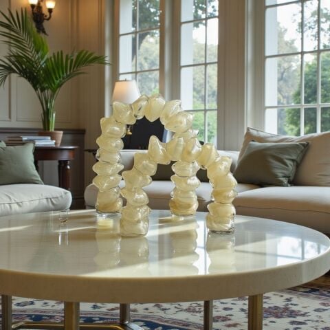 2'li Dominoes Cam Dekor – Krem