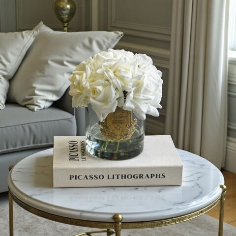 Premium Islak Kokulu Gül 10'lu – Şeffaf / Beyaz