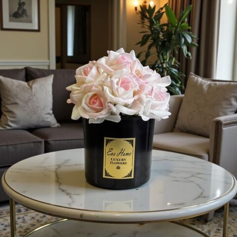 Premium Islak Kokulu Gül 10'lu – Siyah / Pembe