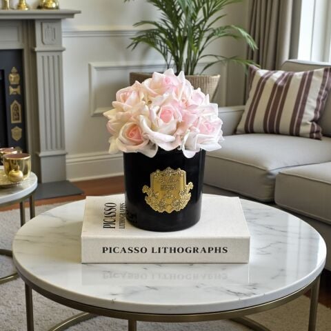 Premium Islak Kokulu Gül 10'lu – Siyah / Pembe