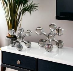 Dekoratif 2'li Kristal Cam Molekül Aksesuar