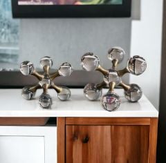 Dekoratif 2'li Kristal Cam Molekül Aksesuar