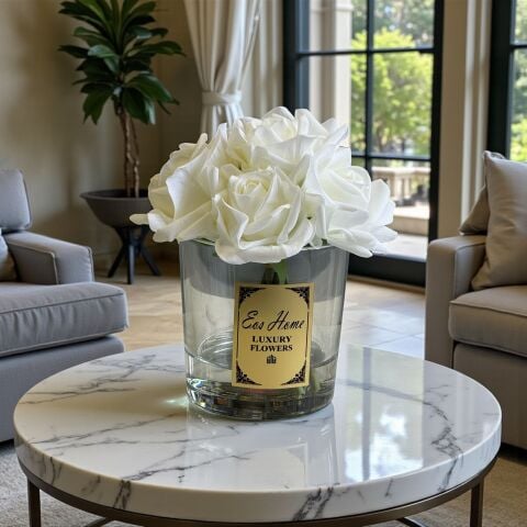 Premium Islak Kokulu Gül 6'lı – Şeffaf / Beyaz