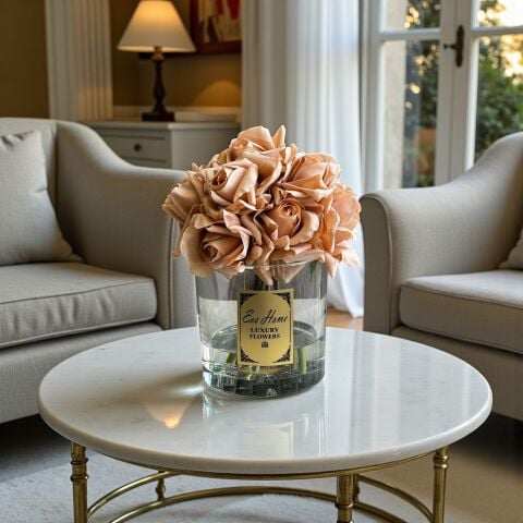 Premium Islak Kokulu Gül 10'lu – Şeffaf / Şampanya