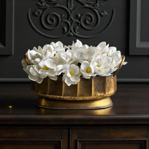 Telkari Kulplu Saksı Manolya Aranjmanı 6'lı