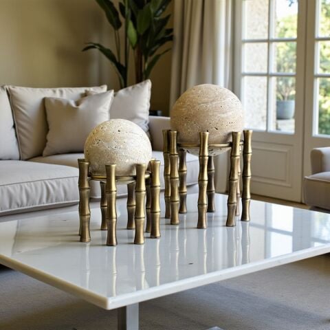 2'li Traverten Bambu Alia – Eskitme