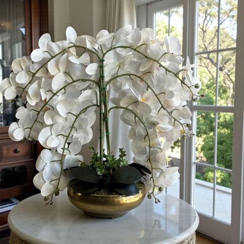 Ufo Saksı 6 Dal Orkide Aranjmanı
