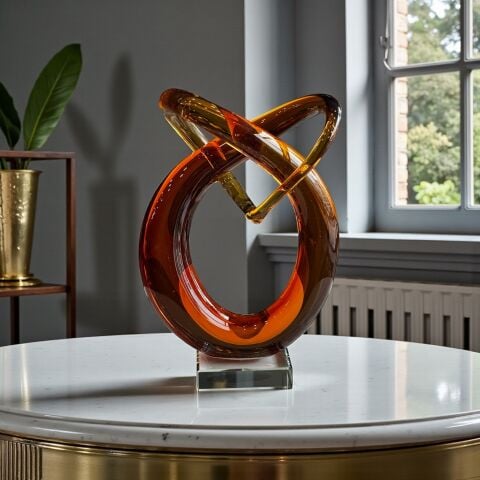 Dekoratif Cam Amber S Obje