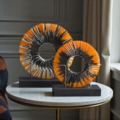 2'li Cam Disk Füzyon – Turuncu & Siyah