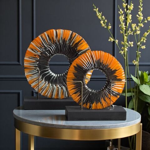 2'li Cam Disk Füzyon – Turuncu & Siyah