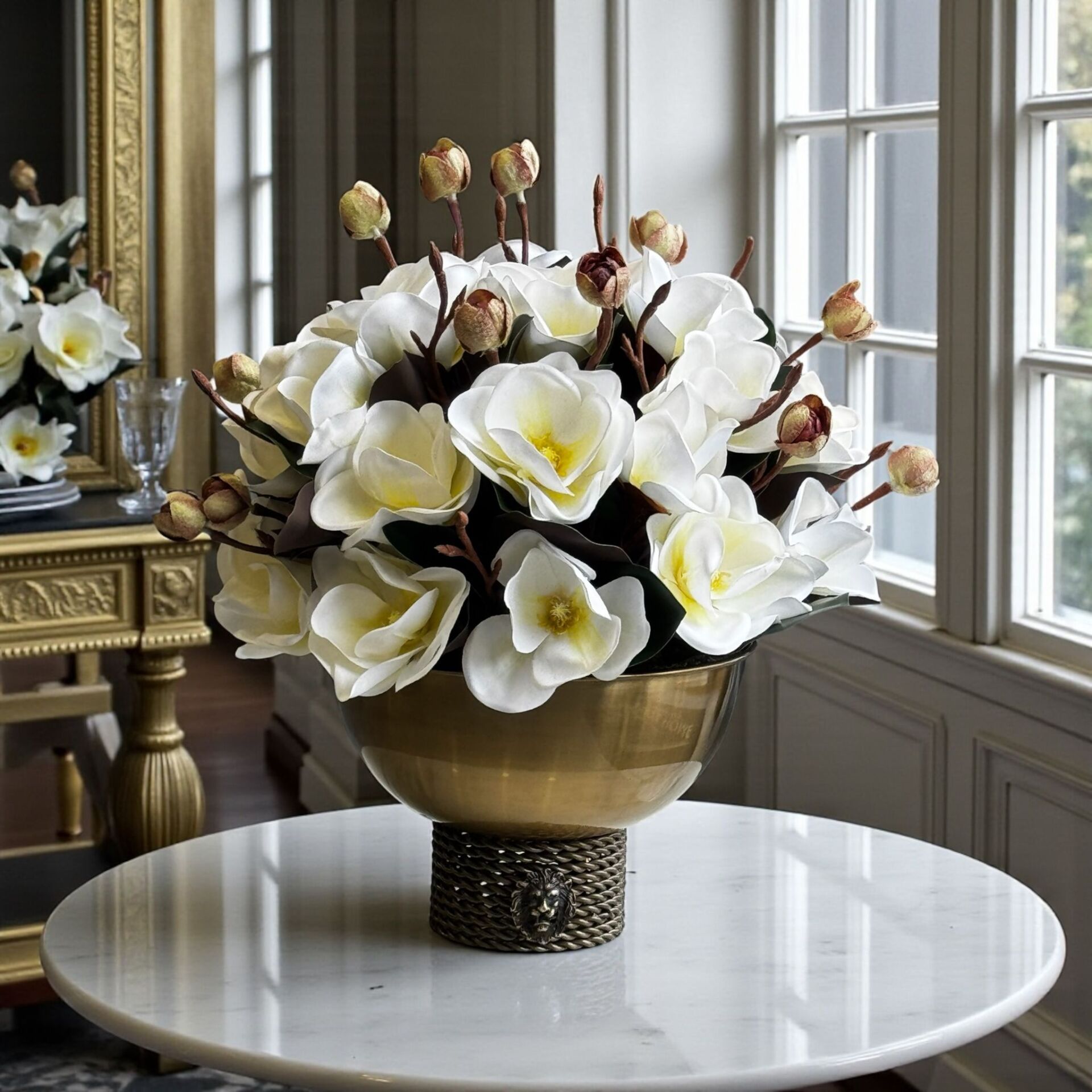 Tarz Vazo Premium Manolya Aranjmanı 5’li – Eskitme