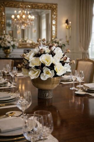 Tarz Vazo Premium Manolya Aranjmanı 5’li – Eskitme