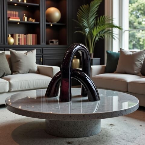 2’li Dekoratif Cam Kemer Obje – Gül Kurusu