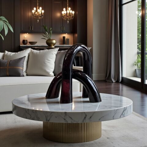 2’li Dekoratif Cam Kemer Obje – Gül Kurusu