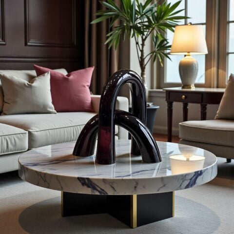 2’li Dekoratif Cam Kemer Obje – Gül Kurusu