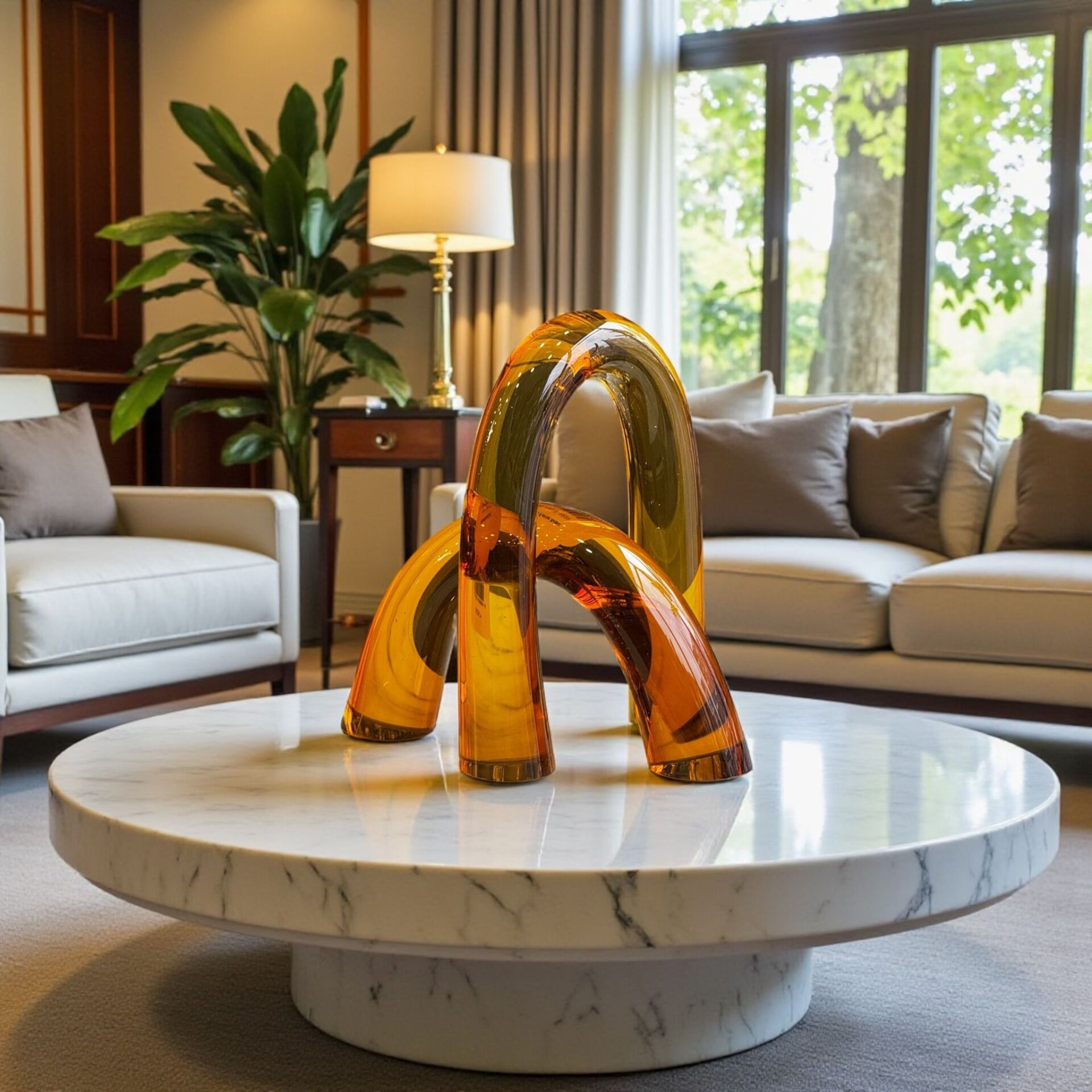 2’li Dekoratif Cam Kemer Obje – Amber