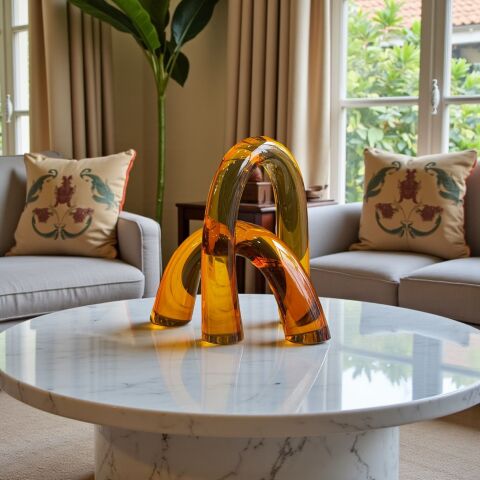 2’li Dekoratif Cam Kemer Obje – Amber