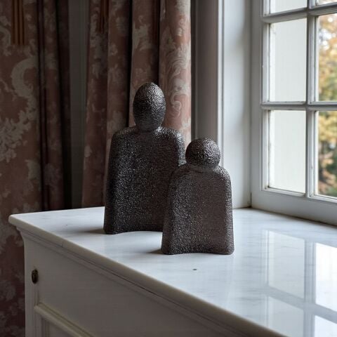 2’li Premium Reçine Sevgili Dekor Obje Seti – Füme