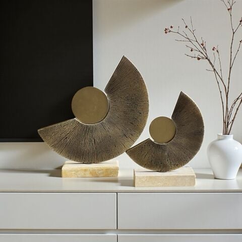 2’li Traverten Torc Dekor Obje Seti