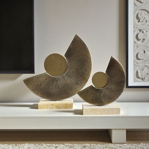 2’li Traverten Torc Dekor Obje Seti