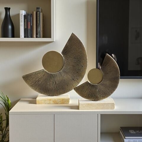 2’li Traverten Torc Dekor Obje Seti