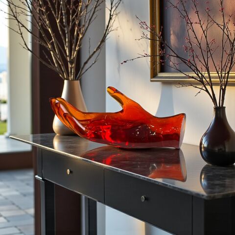 Reçine Büyük El Dekor Obje – Amber