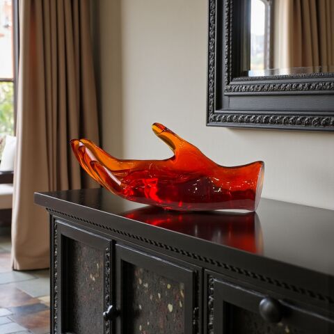 Reçine Büyük El Dekor Obje – Amber