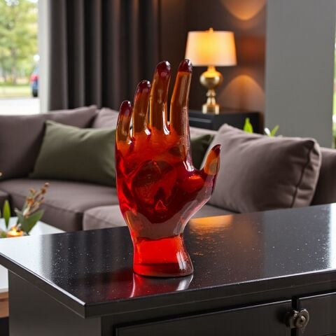 Reçine Büyük El Dekor Obje – Amber