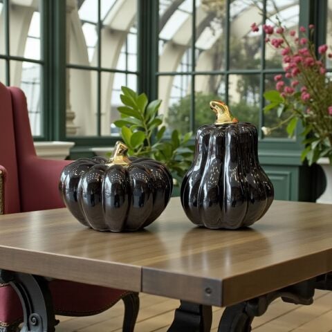 Dekoratif 2’li Kabak Aksesuar – Siyah