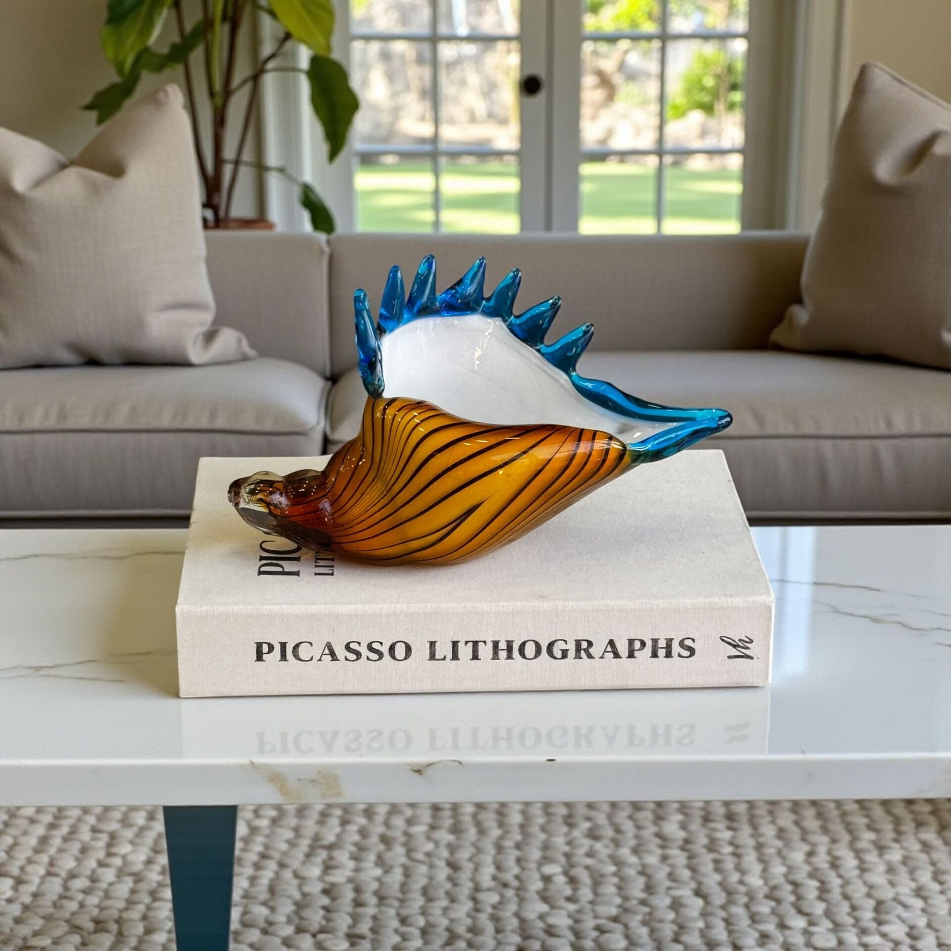 Cam Deniz Kabuğu Dekor Obje – 25 cm