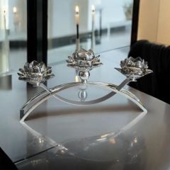 Köprü Lotus Kristal Cam Şamdan & Mumluk