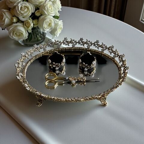 Pirinç Söz Tepsisi – Gold