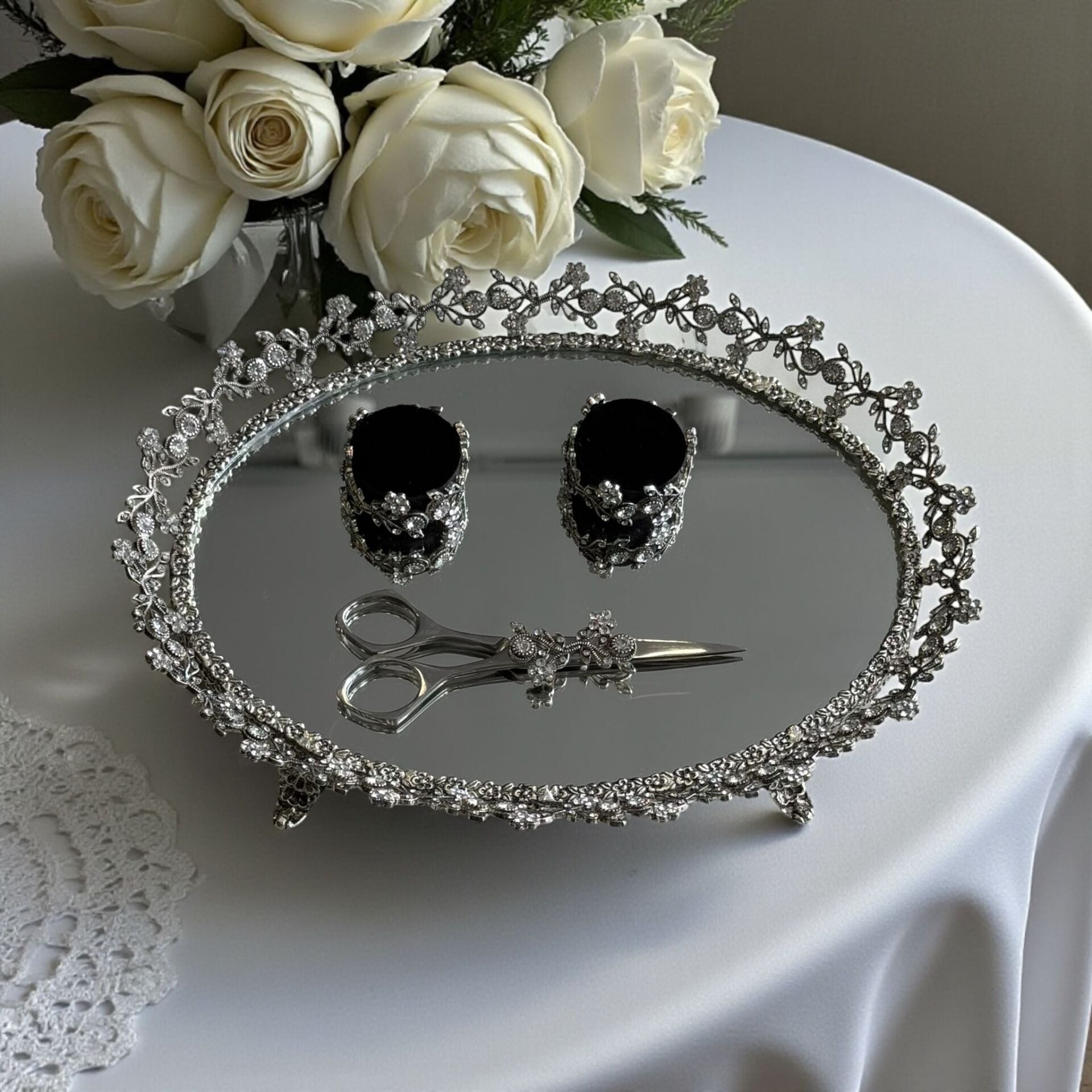 Pirinç Söz Tepsisi – Gümüş