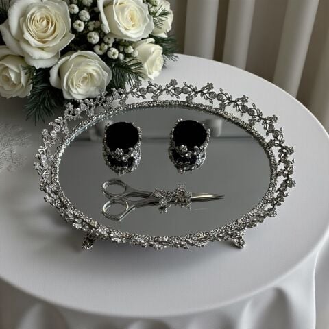 Pirinç Söz Tepsisi – Gümüş