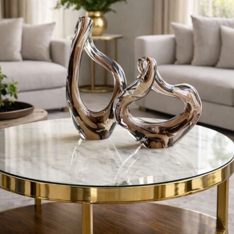 Cam Soyut Dekoratif Obje – 35 cm