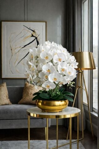 Ufo Saksı 6 Dal Orkide Aranjmanı – Gold