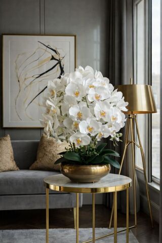 Ufo Saksı 6 Dal Orkide Aranjmanı – Eskitme