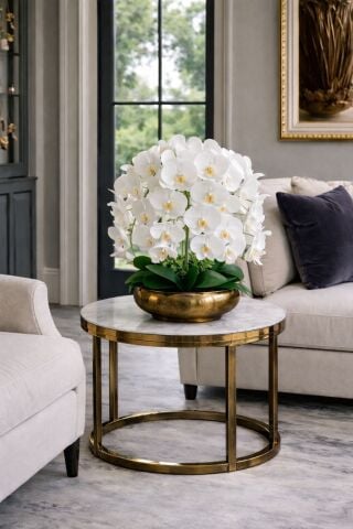 Ufo Saksı 6 Dal Orkide Aranjmanı – Eskitme