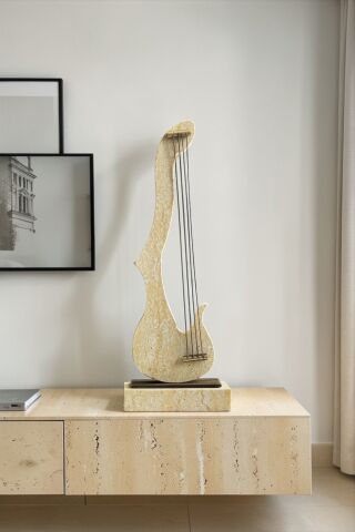 Traverten Gitar Dekoratif Aksesuar