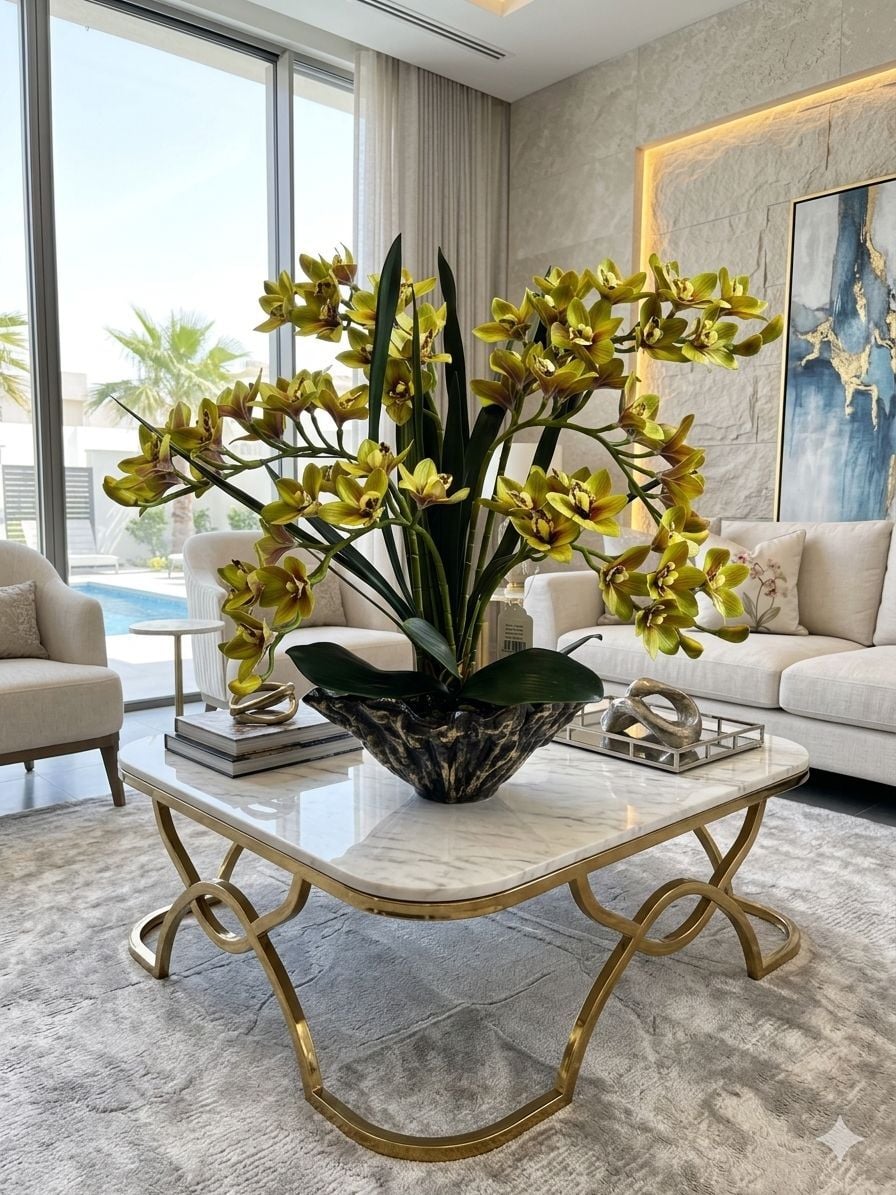 Amrof Döküm Saksı Premium Singapur Orkide Aranjmanı 6’lı – Eskitme