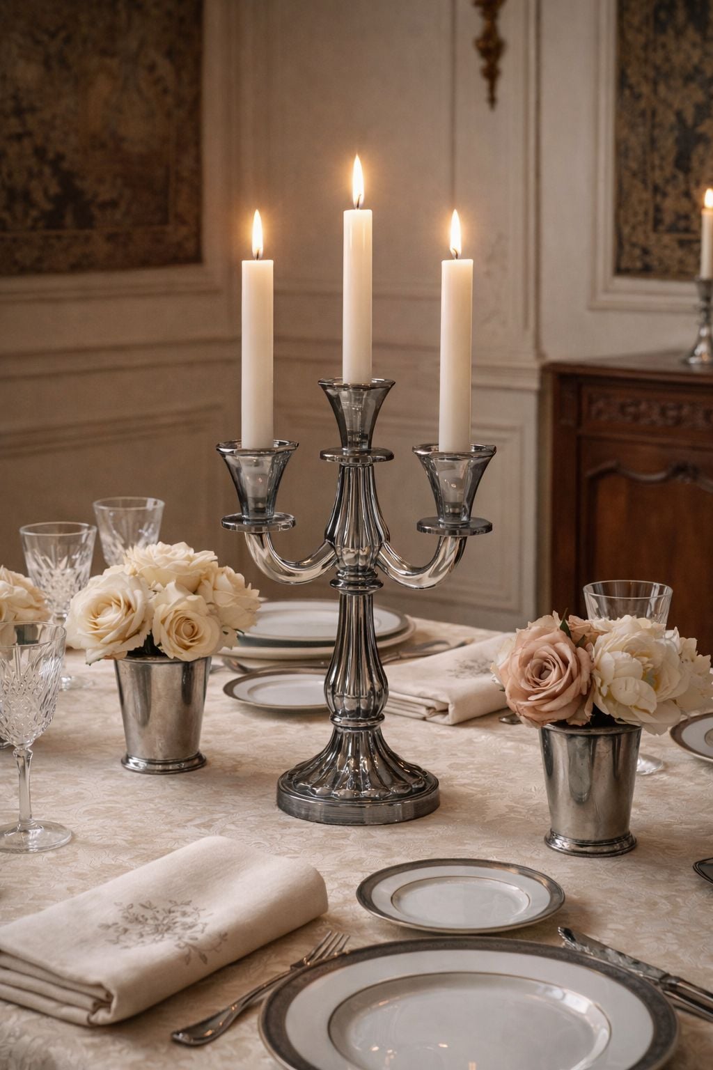 3 Kollu Cam Şamdan – Füme