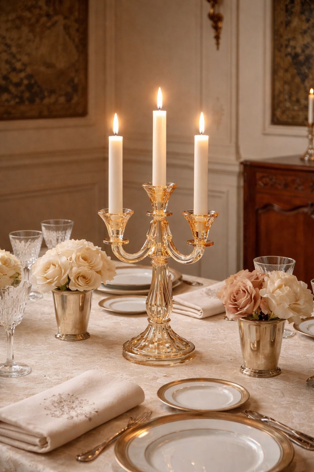 3 Kollu Cam Şamdan – Bal