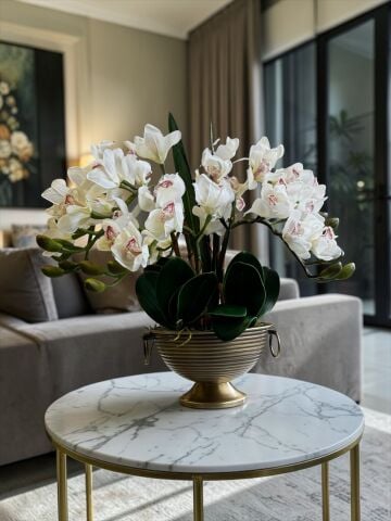 Vionna Saksı Singapur Orkide Aranjmanı – 6 Dallı Eskitme