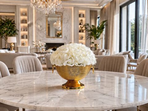 Vionna Vazo Islak Gül Aranjmanı – 35’li / Gold