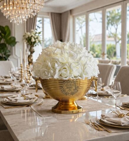 Vionna Vazo Islak Gül Aranjmanı – 35’li / Gold