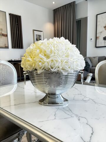 Vionna Vazo Islak Gül Aranjmanı – 35’li / Gümüş