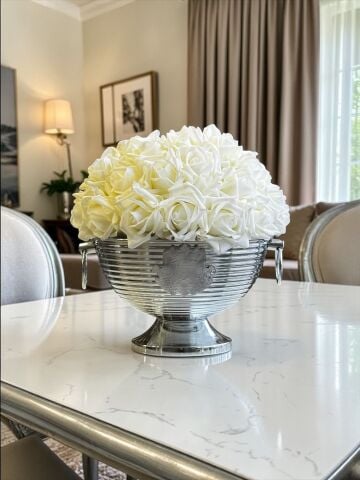 Vionna Vazo Islak Gül Aranjmanı – 35’li / Gümüş