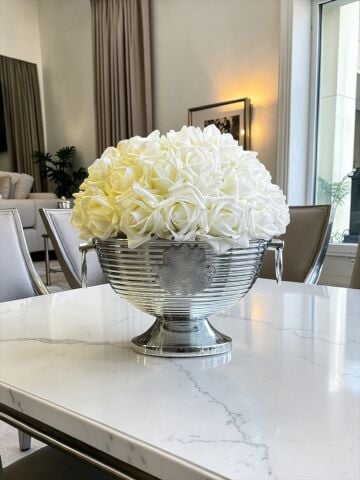 Vionna Vazo Islak Gül Aranjmanı – 35’li / Gümüş